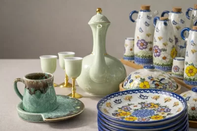 Handmade pottery set