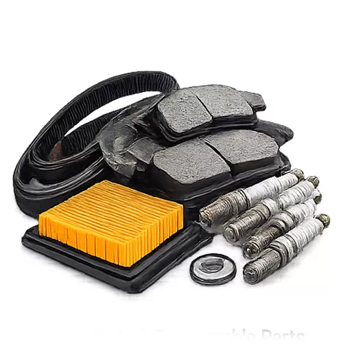 Brake pads, spark plugs, and consumable parts